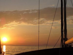Abendstimmung auf See vor Anker 02